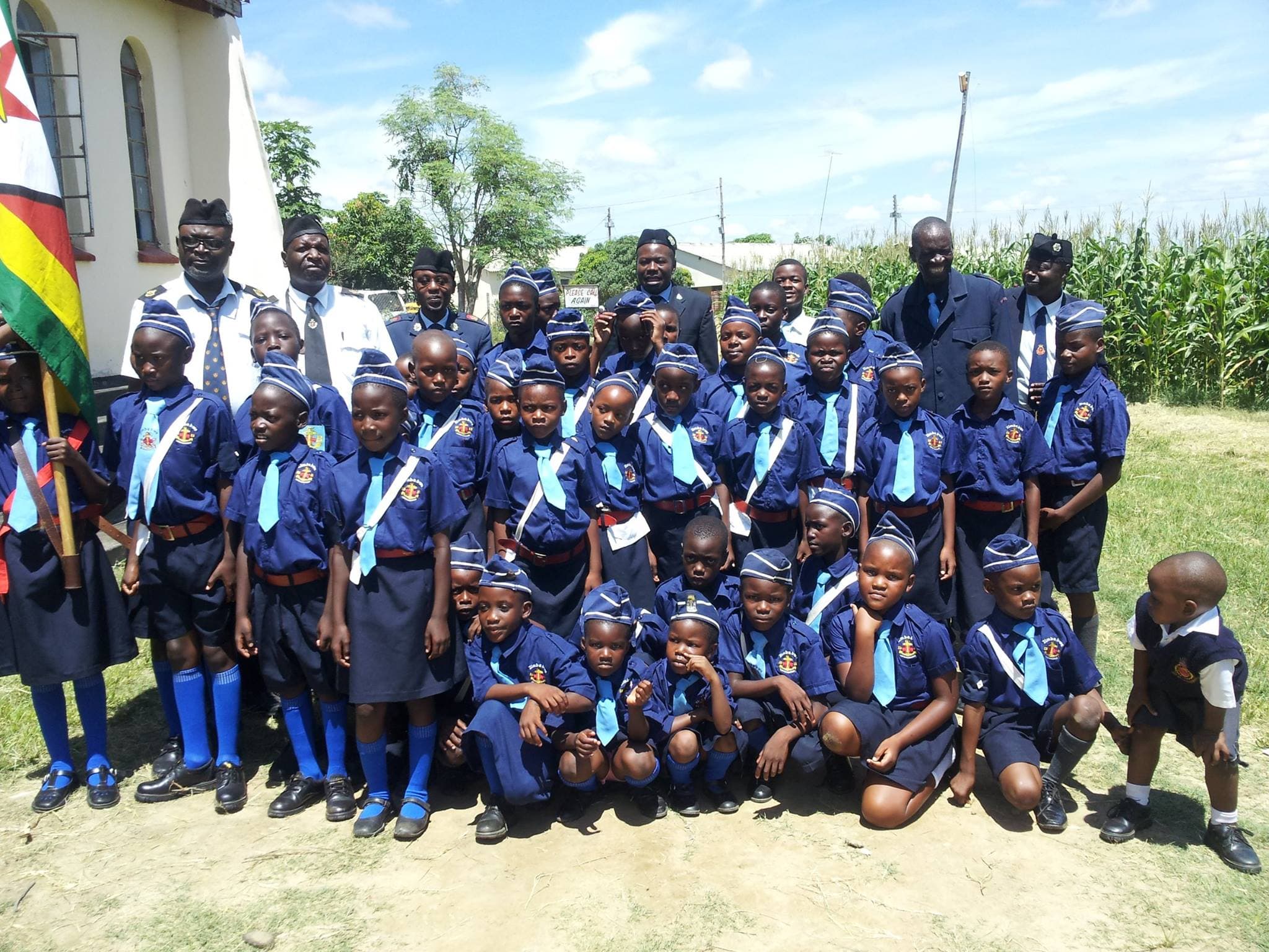 Volunteer with children